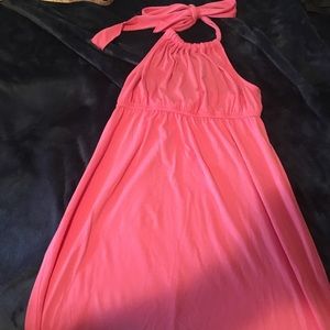 SOLD! Mossimo Pink Halter Dress Beach Cover Up